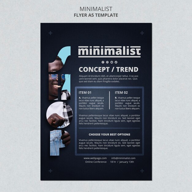 Modelo de pôster minimalista criativo