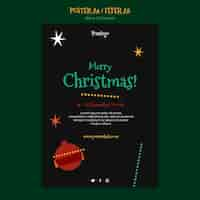 PSD grátis modelo de pôster para o natal