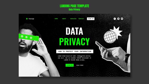 Modelo de privacidade de dados de design plano