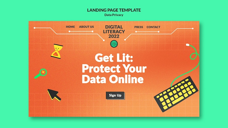 PSD grátis modelo de privacidade de dados gradiente
