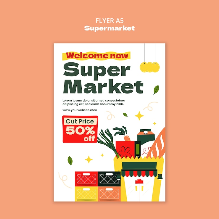 PSD grátis modelo de produtos de supermercado