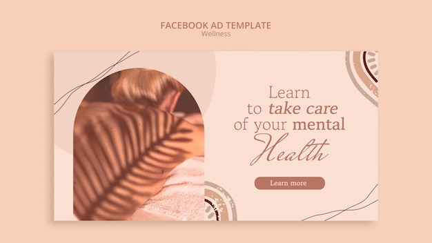 Modelo de promoção de mídia social de bem-estar com design boho