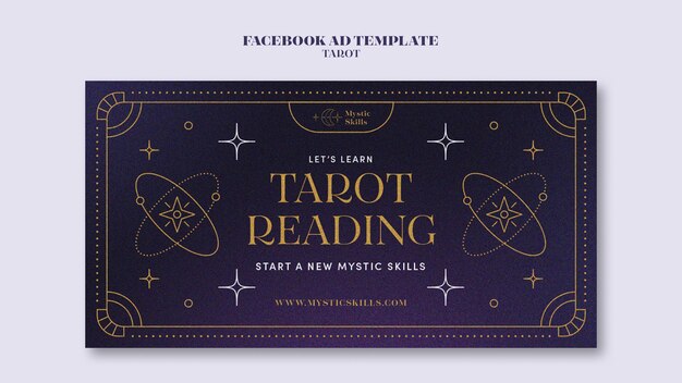 Modelo de promoção de mídia social de cartas de tarô