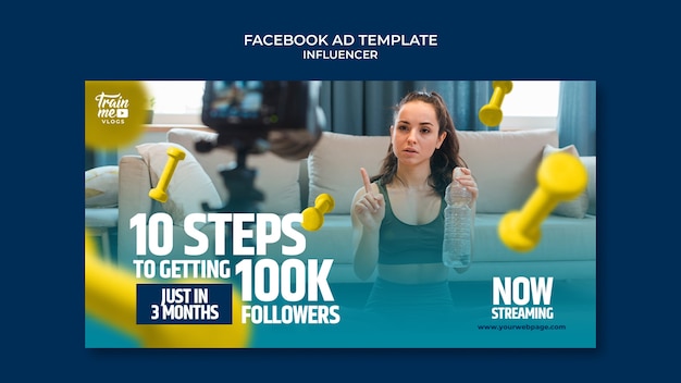 Modelo de promoção de mídia social de influenciador de mídia e personalidade