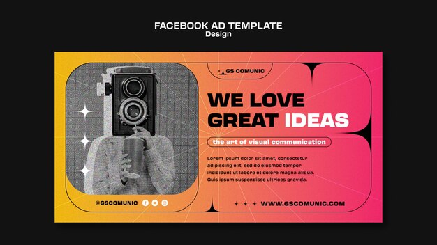 Modelo de promoção de mídia social de profissão de design gráfico