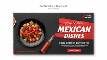 PSD grátis modelo de promoção de mídia social de restaurante de comida mexicana