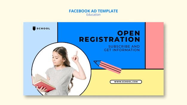 Modelo de promoção de mídia social de volta às aulas