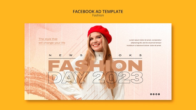 Modelo de promoção de mídia social do dia da moda 2023