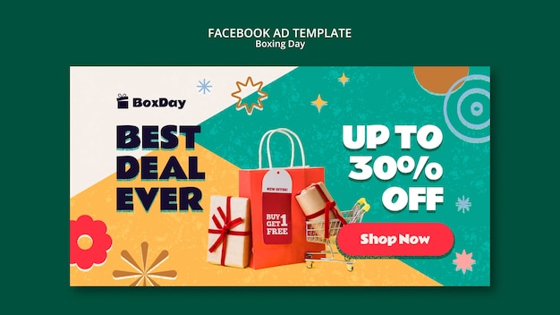 Modelo de promoção de mídia social do dia de boxe