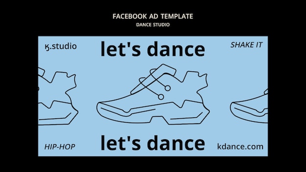 Modelo de promoção de mídia social para aulas de estúdio de dança