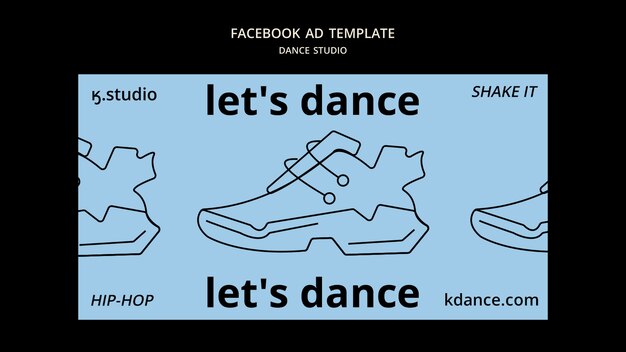 Modelo de promoção de mídia social para aulas de estúdio de dança