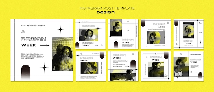 PSD grátis modelo de semana de design minimalista