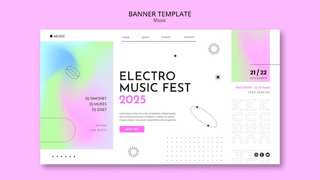 Modelo de site de festival de música