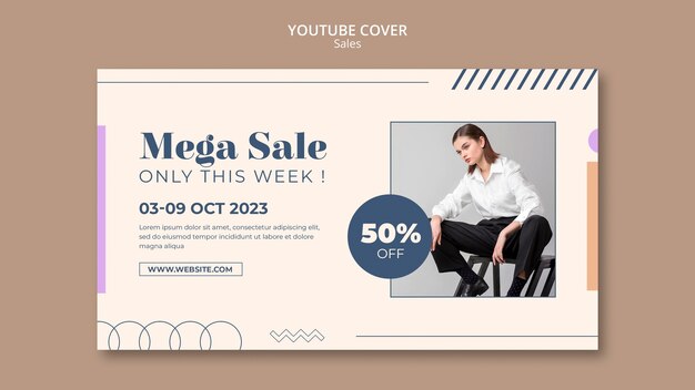 Modelo de venda de moda design plano
