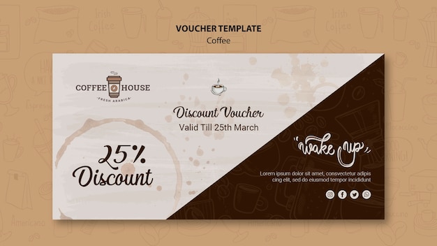 Modelo de voucher de café