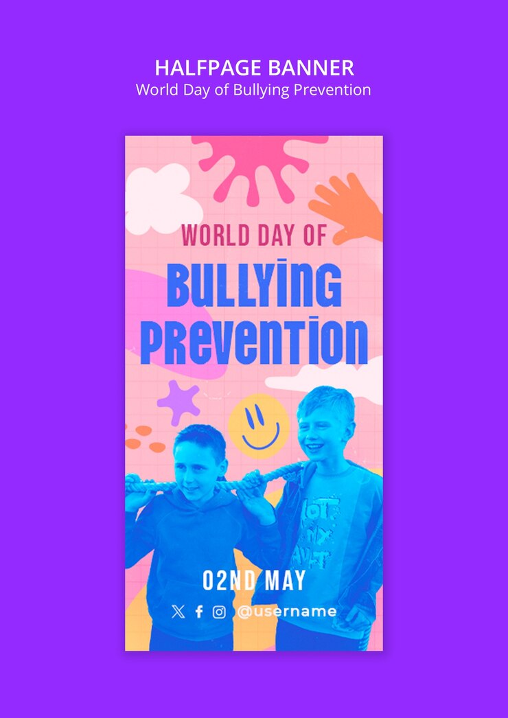 PSD grátis modelo do dia mundial da prevenção do bullying