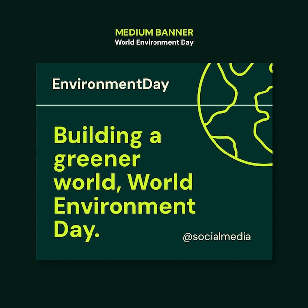 PSD grátis modelo do dia mundial do meio ambiente
