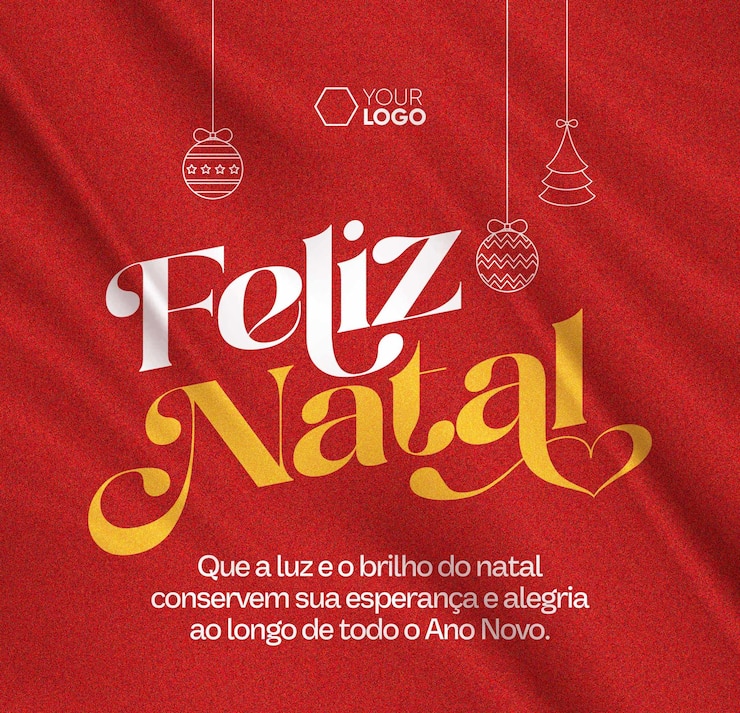 PSD grátis modelo feed cartão de natal feliz natal