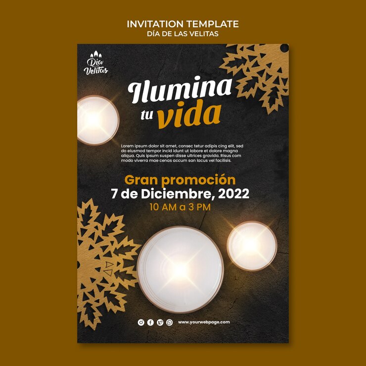 PSD grátis modelo gradiente dia de la velitas