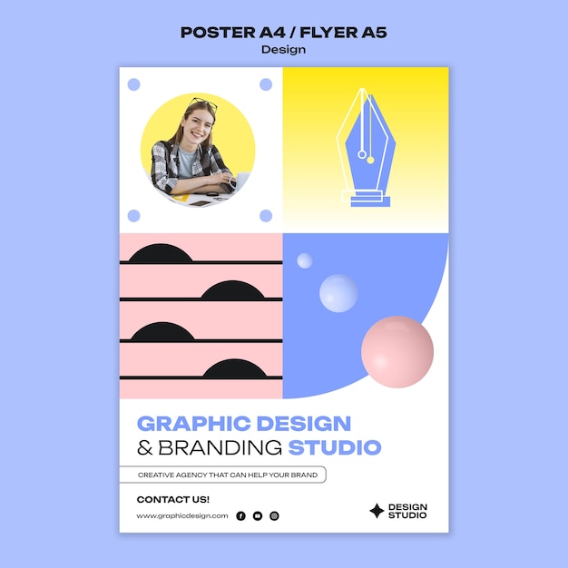 Modelo gráfico de design plano