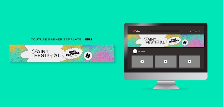 PSD grátis modelo holi de design plano