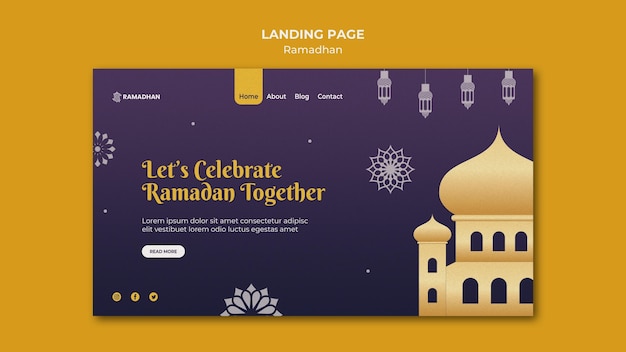 PSD grátis modelo ilustrado da web ramadan kareem