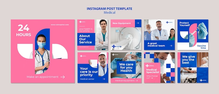 PSD grátis modelo médico de design plano