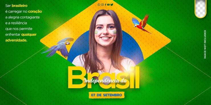 PSD grátis modelo post mídia social 7 de setembro independência do brasil independencia do brasil