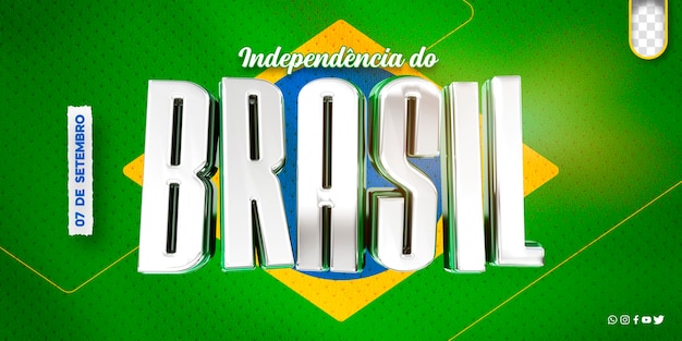 PSD grátis modelo post mídia social 7 de setembro independência do brasil independencia do brasil