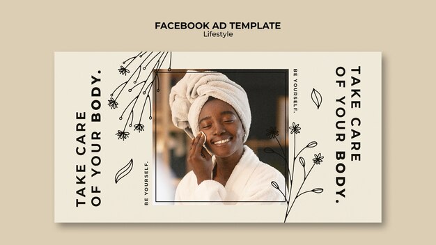 Modelo promocional de mídia social floral para centro de beleza