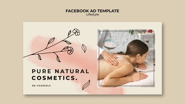 Modelo promocional de mídia social floral para centro de beleza