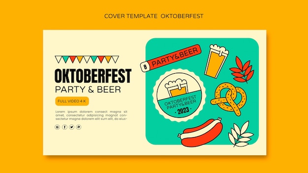 PSD grátis modelo promocional de mídia social para celebração do festival de cerveja oktoberfest