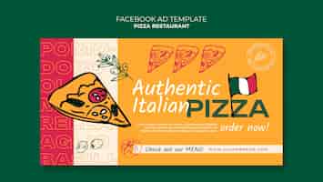 PSD grátis modelo promocional de mídia social para pizzaria italiana