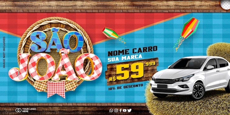 PSD grátis modelo texturizado de mídia social para campanhas de festa junina e arraial