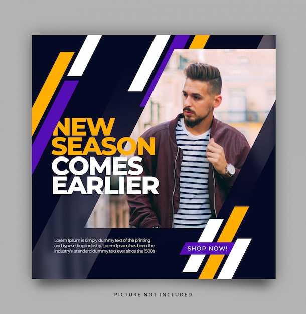 PSD grátis modern dynamic instagram template