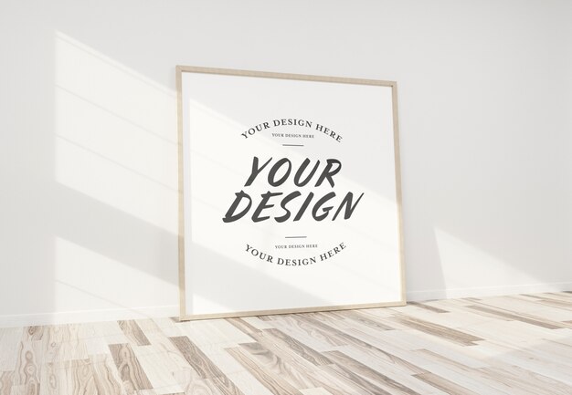 Download Cortar o quadro quadrado preto no branco mockup | PSD Premium
