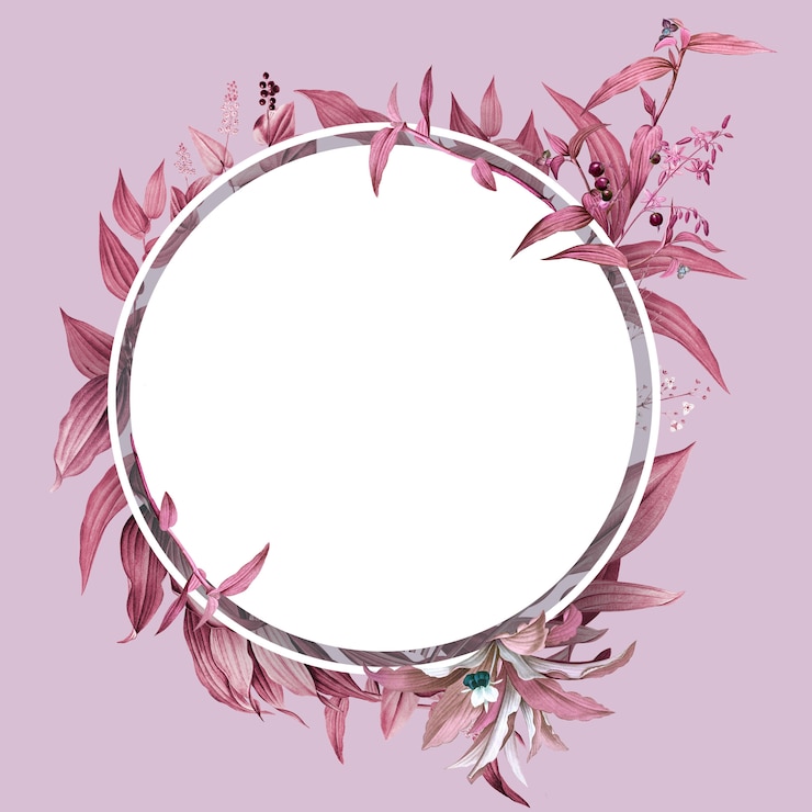 PSD grátis moldura vazia com design de folhas-de-rosa