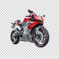 PSD grátis motocicleta esportiva vermelha em fundo transparente