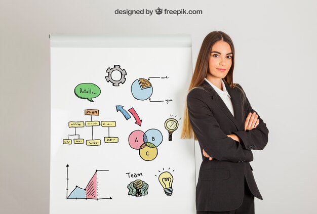 Mulher de negócios e conselho