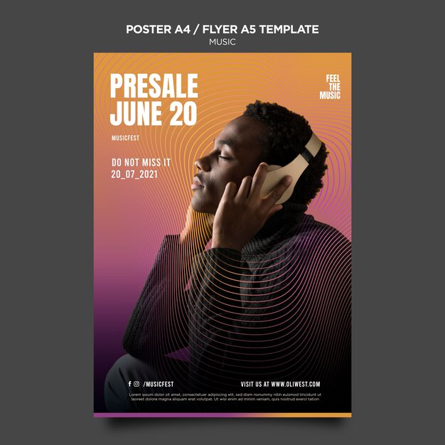 Música modelo festival poster