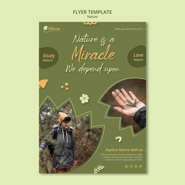 Natureza explorando modelo de impressão