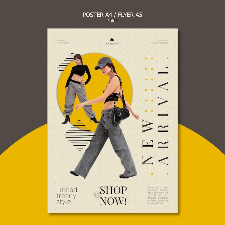 PSD grátis novo design de modelo de venda de chegada