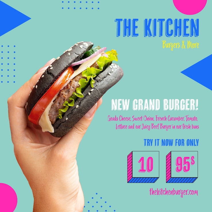 PSD grátis novo menu de cozinha grand burger