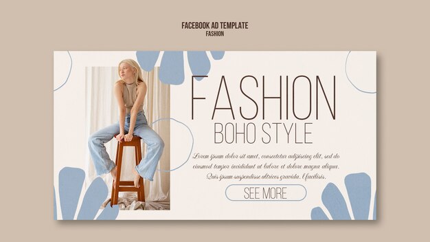 Novo modelo de Facebook de coleção de moda