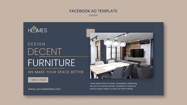 Novo modelo de promoção de mídia social de design de interiores para casa
