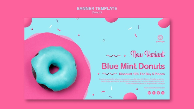 Novos tipos de modelo de banner de rosquinhas