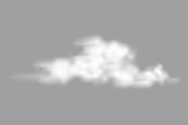 Nuvens realistas isoladas