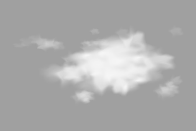 Nuvens realistas isoladas