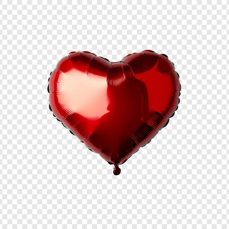 PSD grátis o balão vermelho em forma de coração, um símbolo de amor e romance