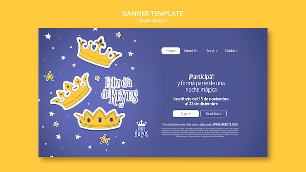 O modelo de banner horizontal dos sábios